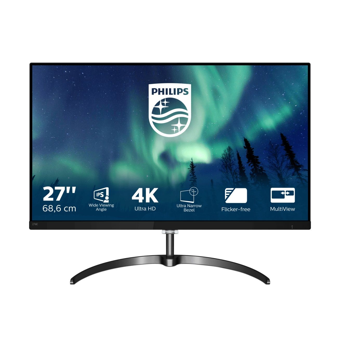 Монитор Philips 276E8VJSB 27", 3840x2160, 16:9, IPS, черный  [276E8VJSB 00/01]