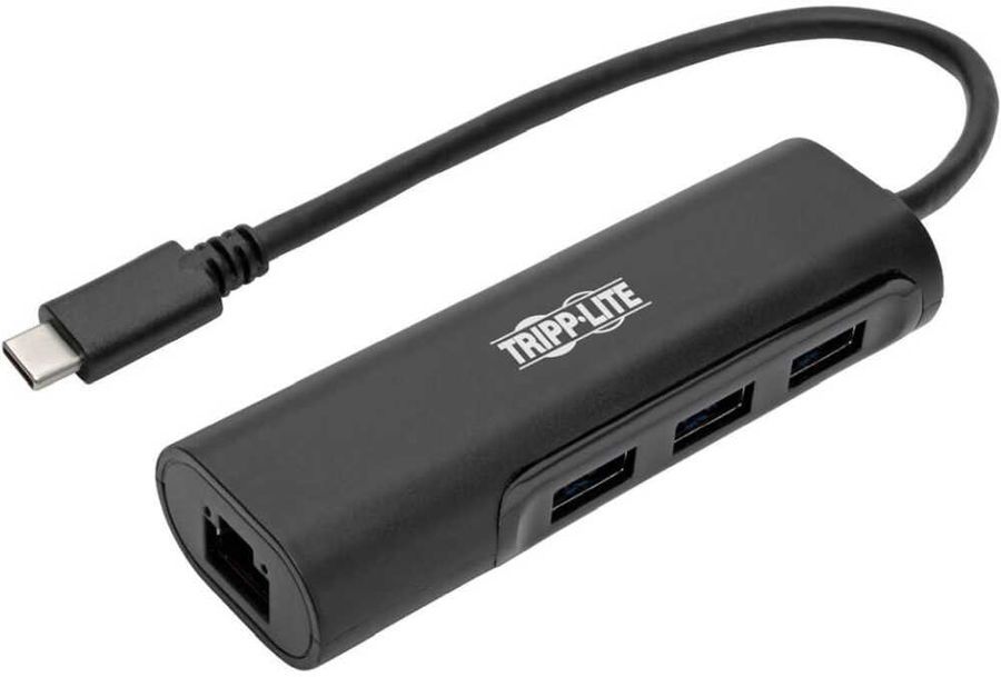 Порт-репликатор Tripplite [U460-003-3A1GB], черный, USB Type-C - > RJ-45 + USB 3.0 * 3шт 