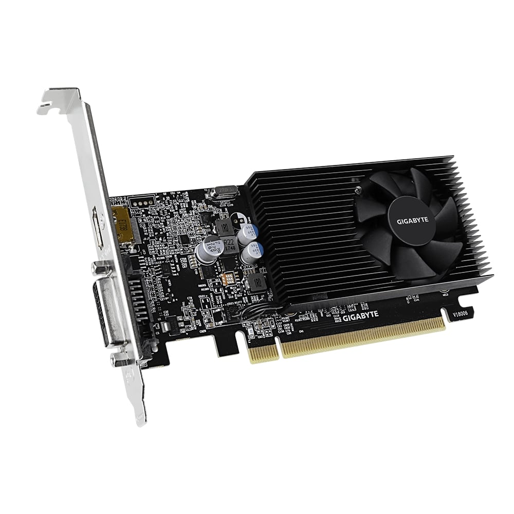 Видеокарта GIGABYTE NVIDIA GeForce GT 1030 GV-N1030D4-2GL 2ГБ DDR4, Low Profile