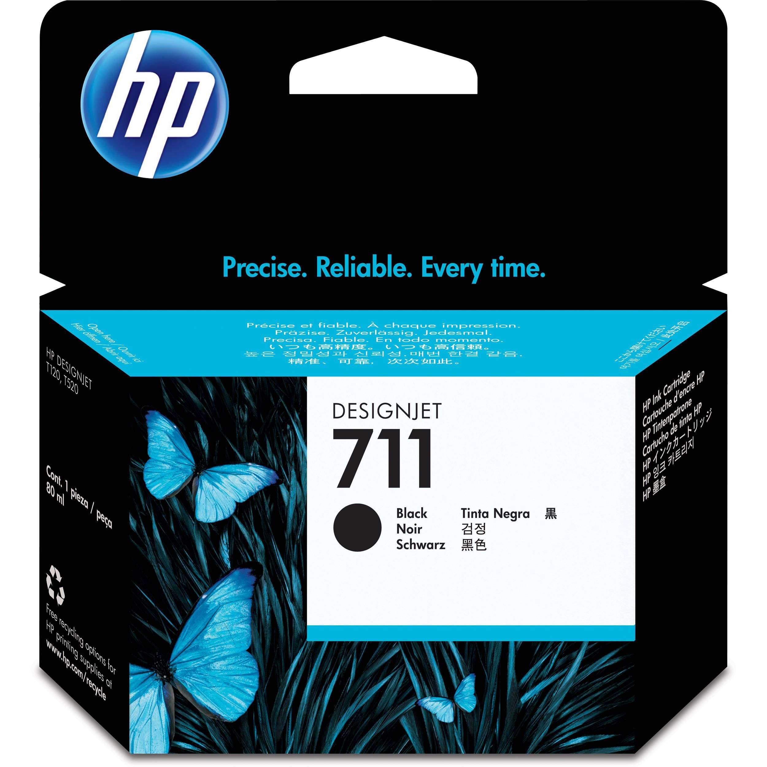 Картридж HP 711 [CZ129A] черный (оригинальный, 38 мл)