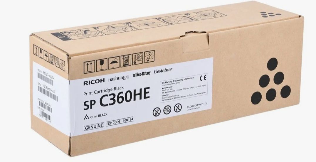 Принт-картридж Ricoh 408184 тип SPC360HE черный (оригинальный, 7 000стр) для SP C360DNw/C360SNw