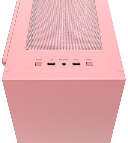 Корпус Deepcool MACUBE 110 PKRD без БП, боковое окно (закаленное стекло), розовый, mATX