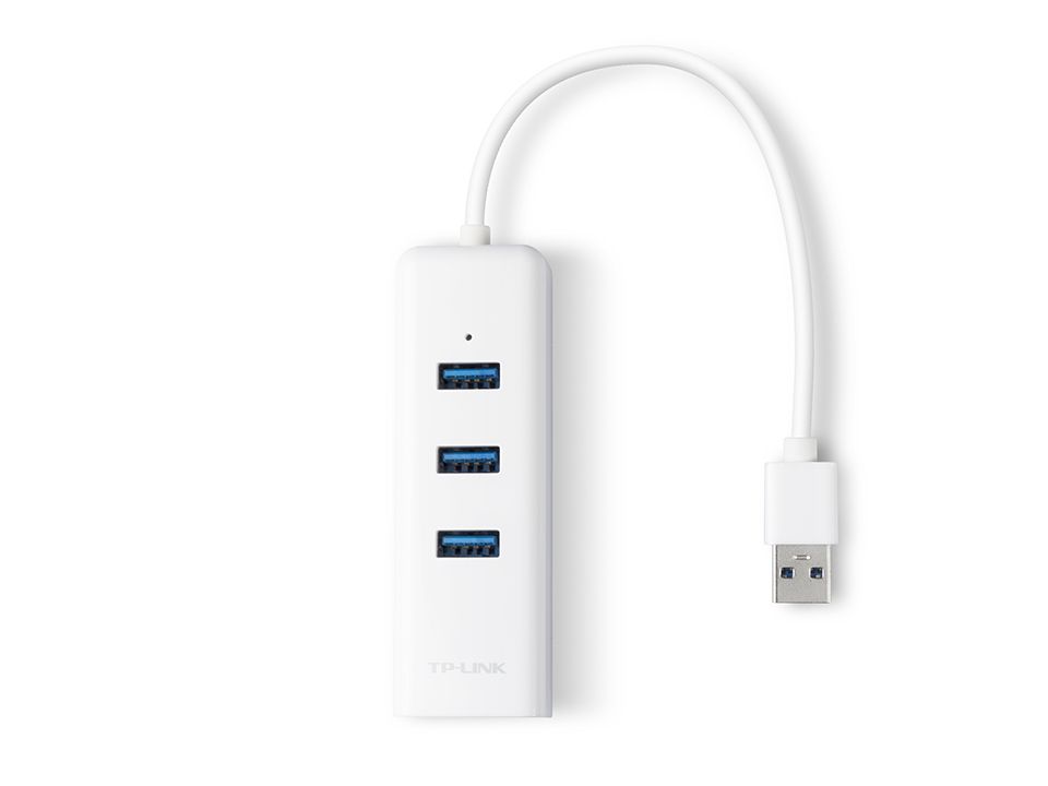 Сетевой адаптер TP-Link UE330, USB 3.0, Gigabit Ethernet c 3-порт. концентратором USB 3.0