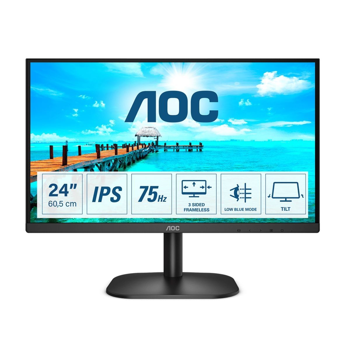 Монитор 23.8" AOC 24B2XDA черный