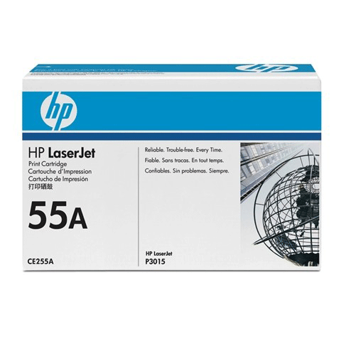 Тонер-картридж HP CLJ CE255А [55A] черный (оригинальный, 6000 стр.)