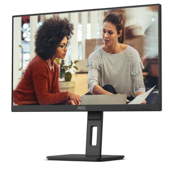 Монитор  24" AOC 24E3QAF, IPS, 75Гц, колонки, черный