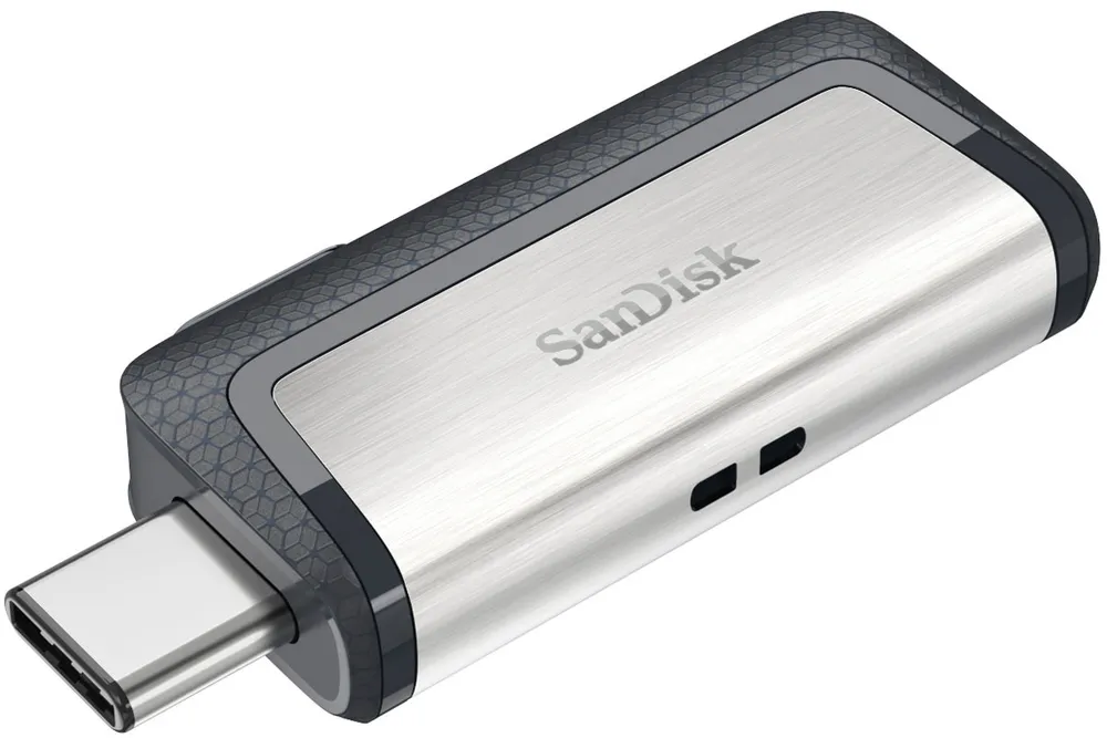 Флешка USB Sandisk Ultra Dual 64ГБ, USB3.0, серый и узор [sdddc2-064g-g46]