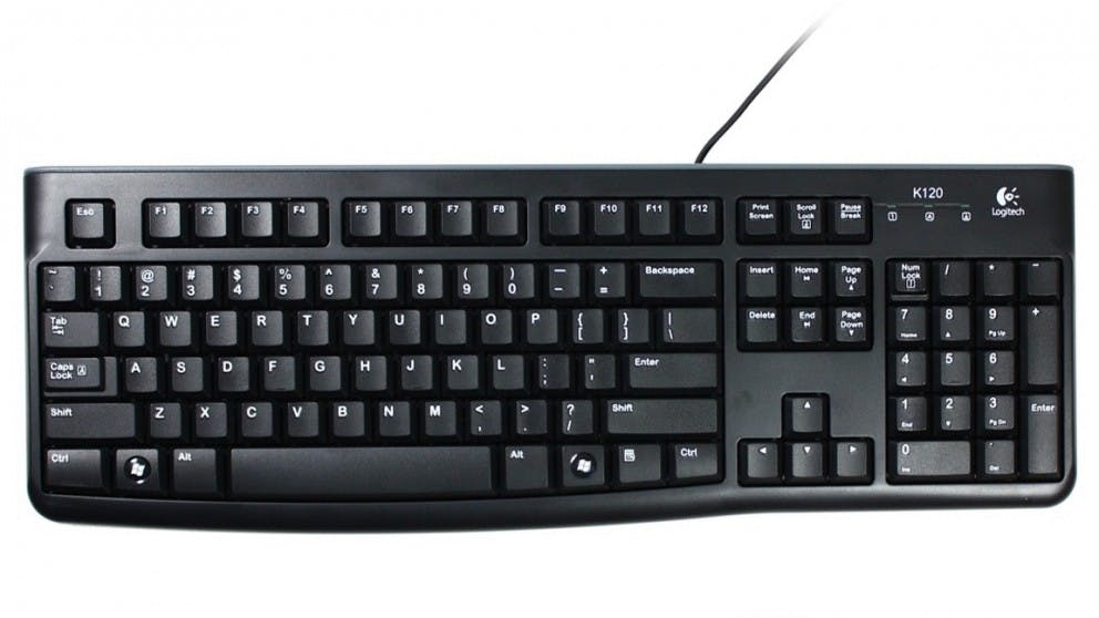 Клавиатура Logitech K120 OEM, черный, USB [920-002522]