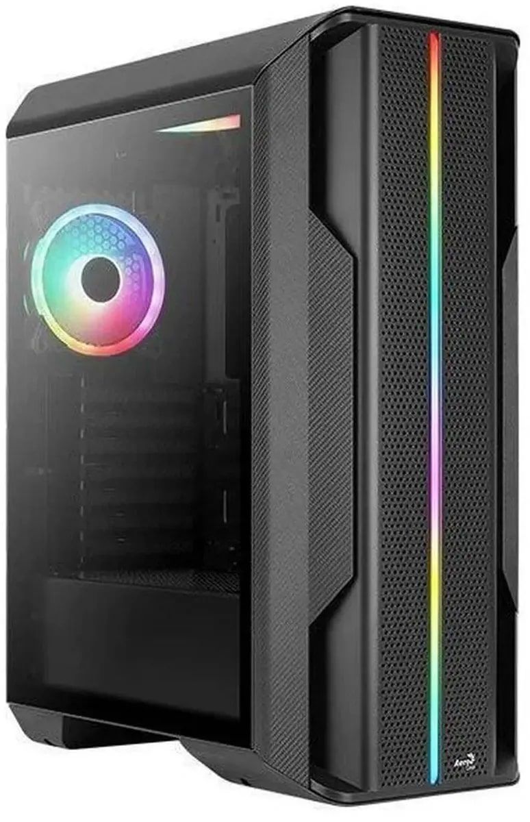 Корпус ATX Aerocool Splinter Duo-G-BK-v1, Midi-Tower, без БП, черный [accm-pb26033.11]