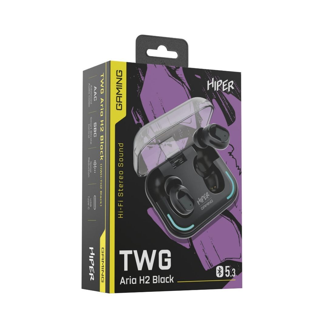 Беспроводные игровые наушники HIPER TWG ARIA H2 [HWH-TH2 BLACK]