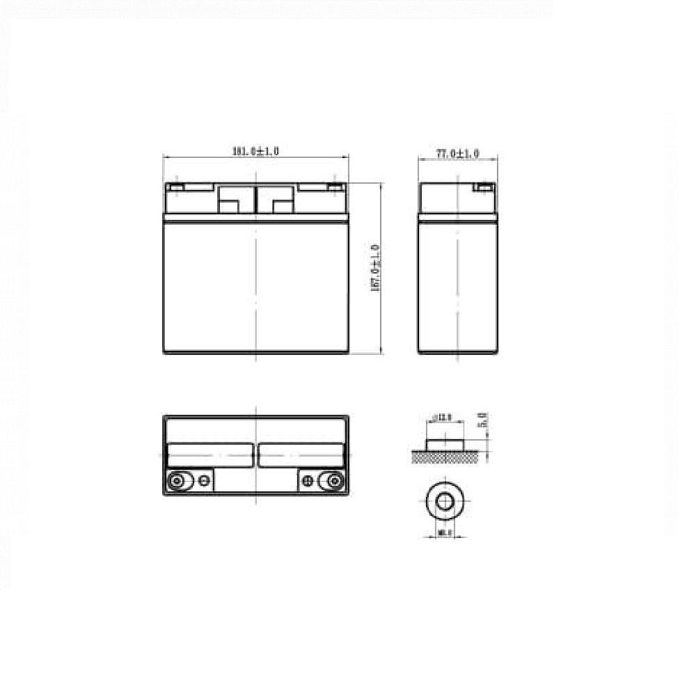 Аккумуляторная батарея для ИБП Delta HRL 12-18 X, 12В, 18Ач