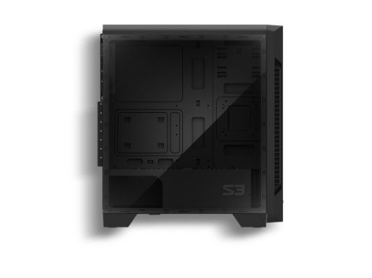 Корпус ZALMAN S3, без БП, боковое окно (акрил), черный,  ATX