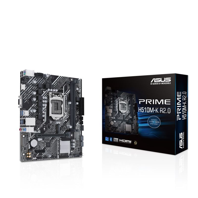 Материнская плата ASUS PRIME H510M-K R2.0, LGA 1200, Intel H470, mATX