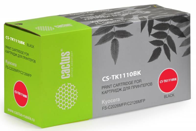 Тонер-картридж Cactus CS-TK1110 черный (совместимый, 2500стр.) для Kyocera FS 1020MFP/1040/1120MFP