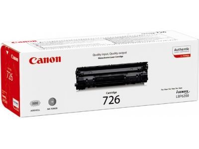 Тонер-картридж Canon 726 черный (оригинальный, 2100 стр.) для i-SENSYS LBP6200d, LBP6230dw