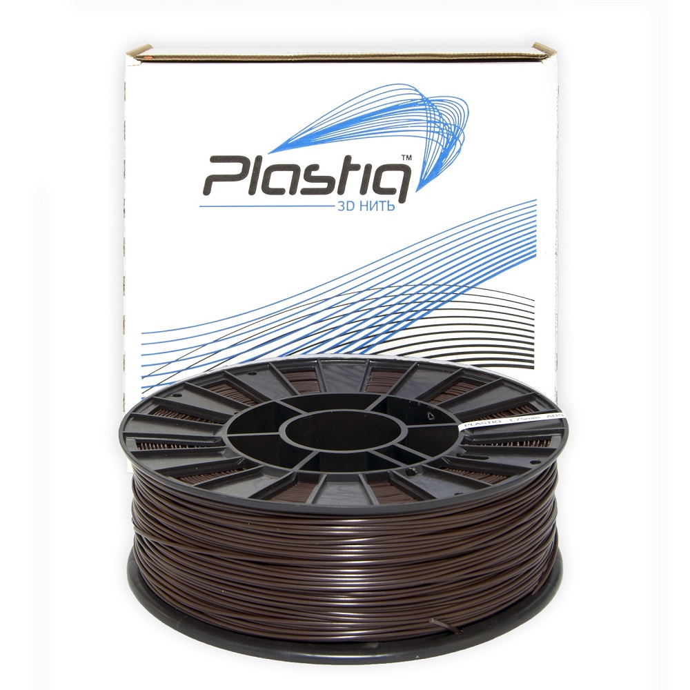 Катушка ABS-пластика Plastiq 1,75 мм 1кг, Коричневый [PLASTIQ-ABS-BROWN]