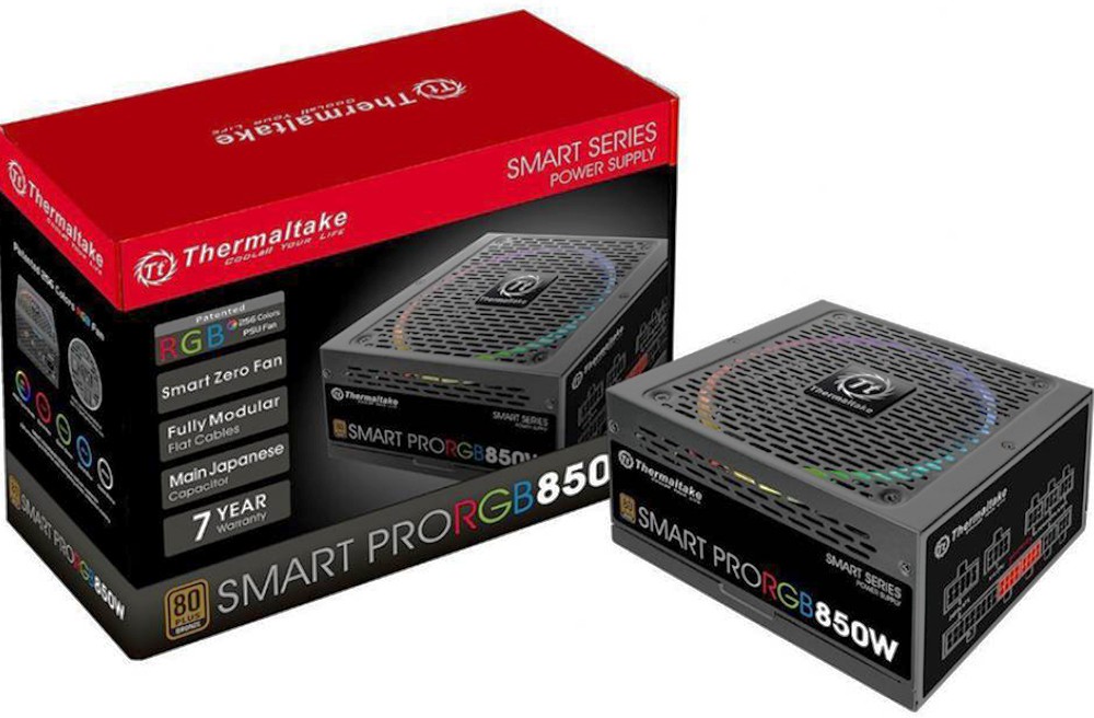 Блок питания Thermaltake Smart Pro RGB SPR-850AH3FSB-R/PS-SPR-0850FP 850W, 80 Plus Bronze, модульный