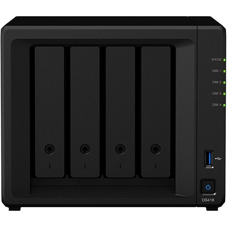 Сетевое хранилище Synology Original DS418, 4-bay, настольный