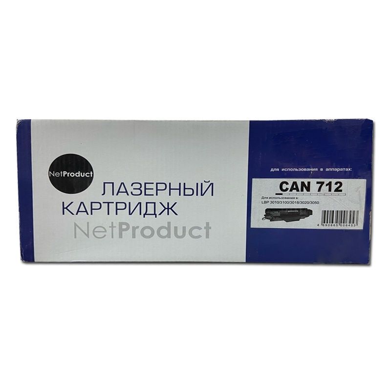 Тонер-картридж NetProduct 712 черный, для Canon (совместимый, 2000стр.)