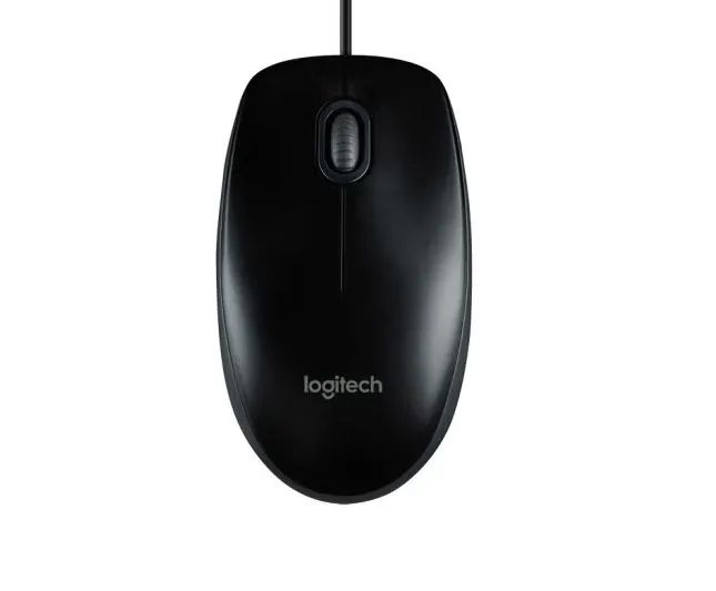 Мышь Logitech M100, оптическая, проводная, USB, черный [910-006765]