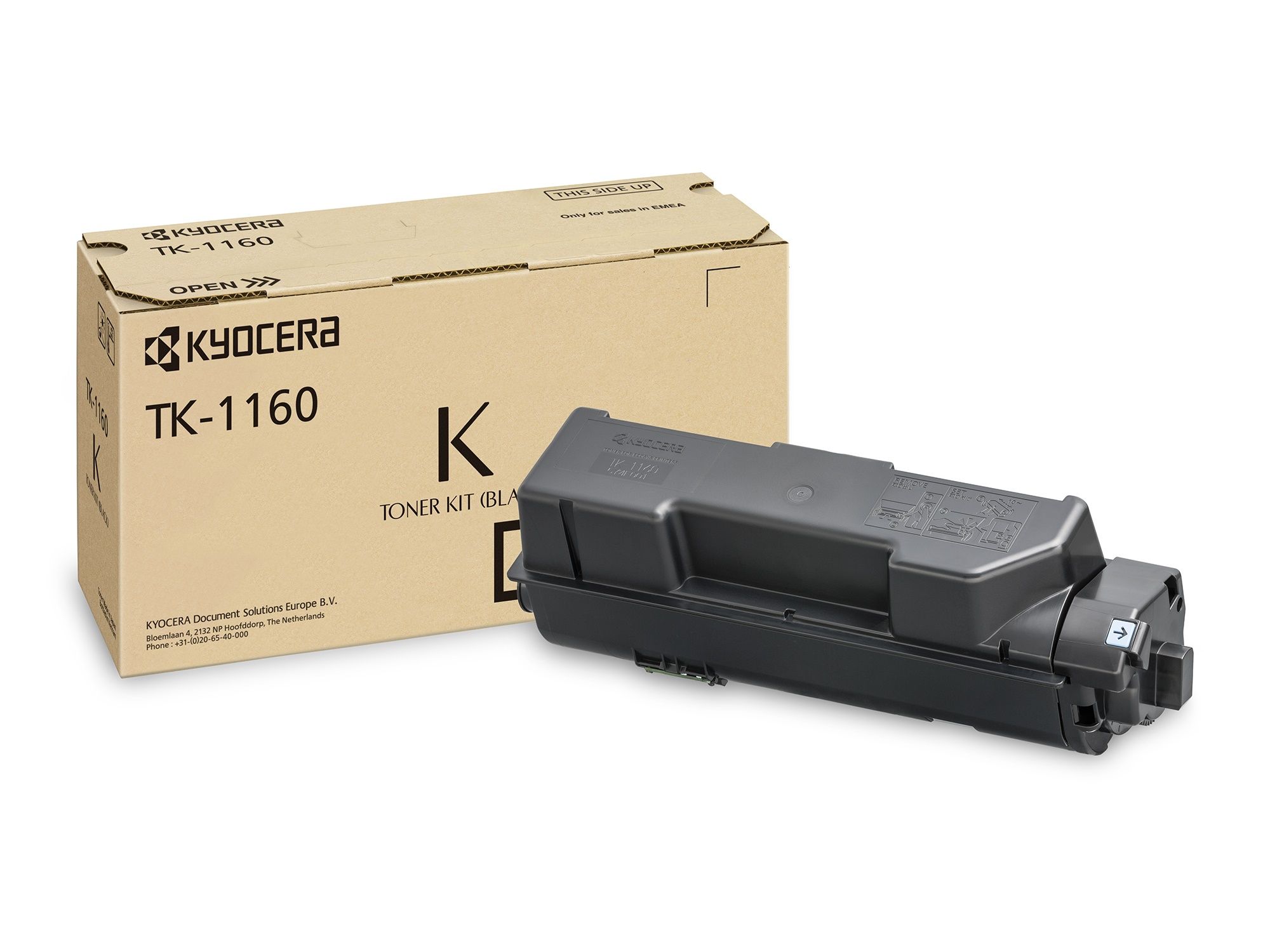 Тонер-картридж Kyocera TK-1160 черный, оригинальный, 7200 стр.