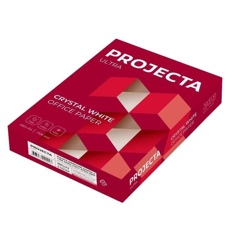 Офисная бумага A4 PROJECTA ULTRA марка А, 80г,210*297мм, 500л/пч