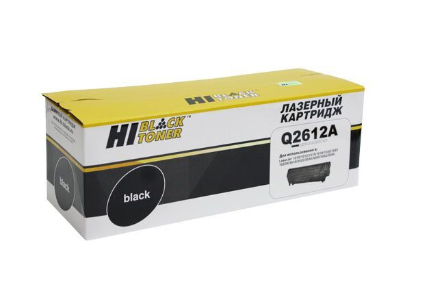 Тонер-картридж Hi-Black Q2612A черный, для HP LJ  (совместимый, 2000 стр.) 