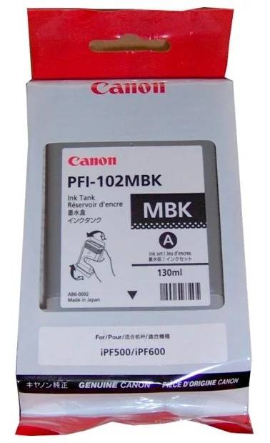 Картридж Canon PFI-102MBK матовый черный (оригинальный, 130 мл)