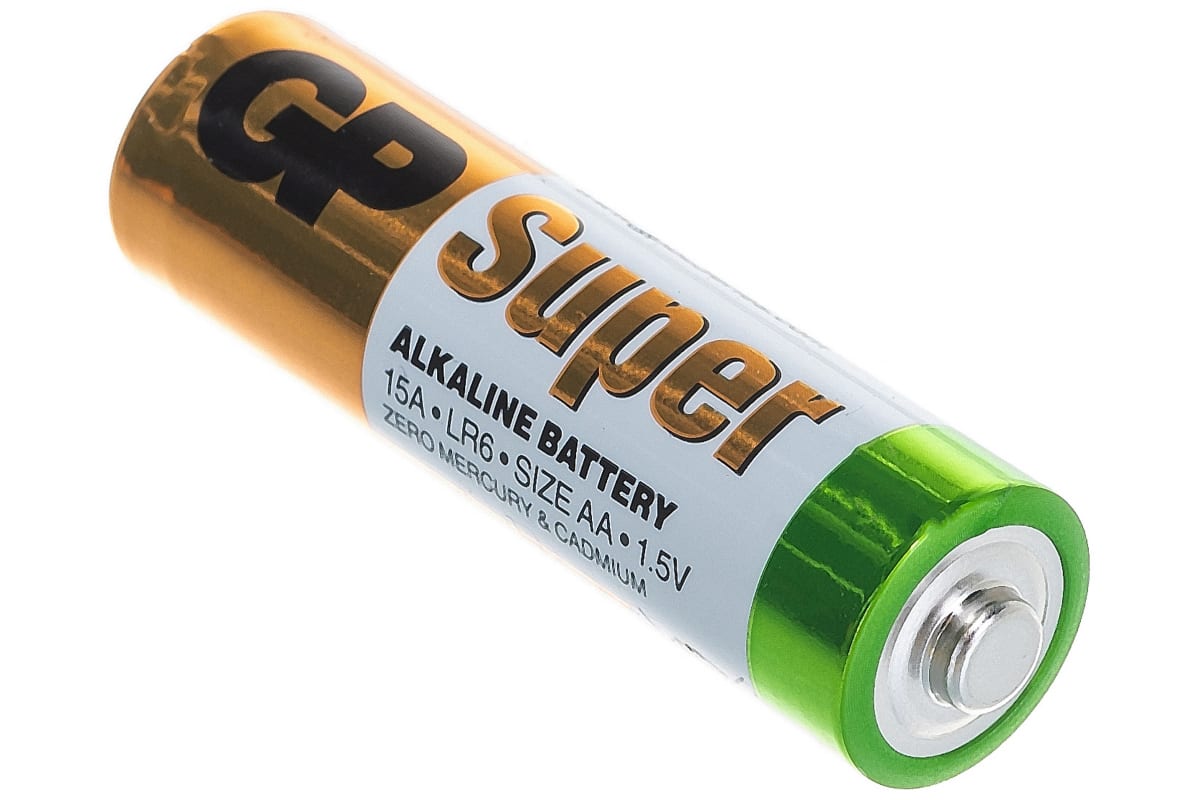 Батарейка алкалиновая GP Super Alkaline 15A LR6 AA [GP 15A-B10], упаковка 10 шт.