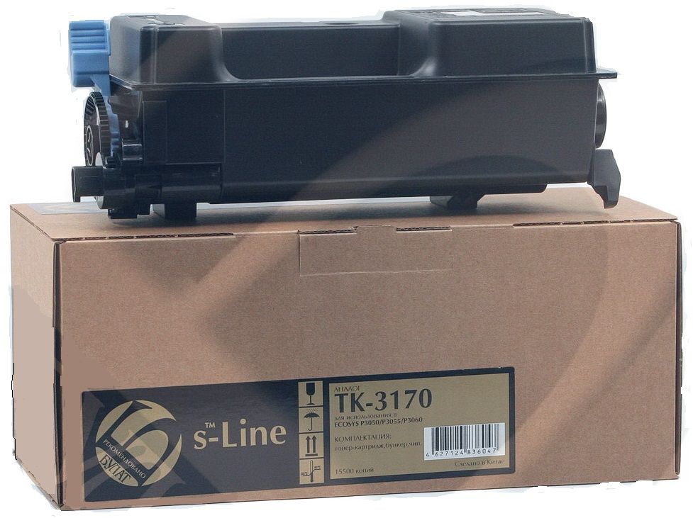 Тонер-картридж БУЛАТ s-Line TK-3170 черный, для Kyocera (совместимый, с чипом, 15 500 стр.)