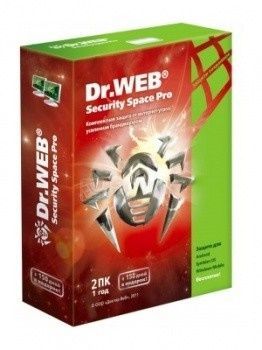 Антивирус Dr. Web Security Space PRO [коробка] на 12 месяцев, на 2 ПК, для Windows