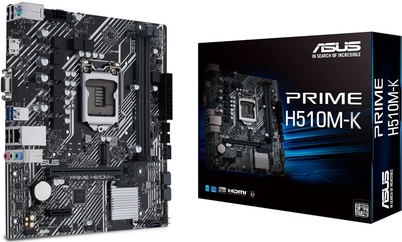 Материнская плата ASUS PRIME H510M-K, LGA1200, mATX