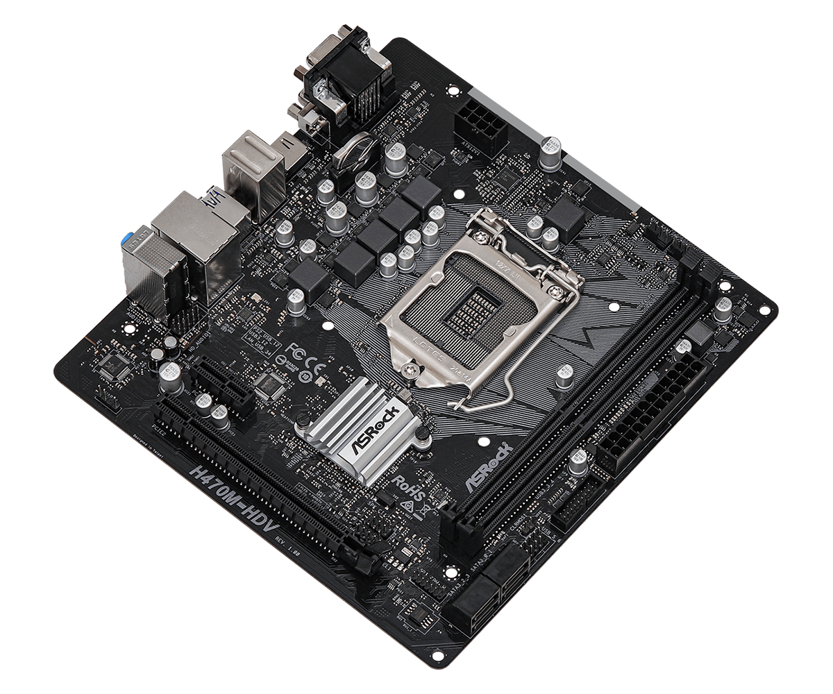 Материнская плата ASRock H470M-HDV, LGA1200, mATX