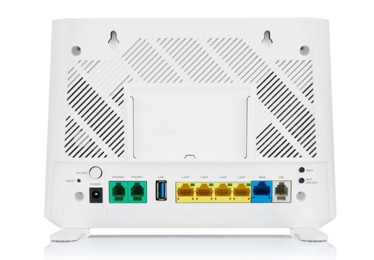 Wi-Fi роутер ZYXEL DX3301-T0, AX1800, VDSL2/ADSL2+, белый [dx3301-t0-eu01v1f]