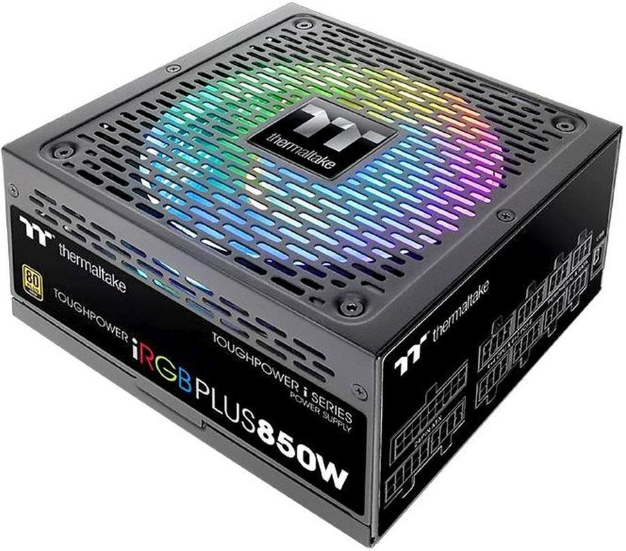 Блок питания Thermaltake Toughpower iRGB Plus, 850Вт, 140мм, черный, retail [PS-TPI-0850F3FDGE-1]