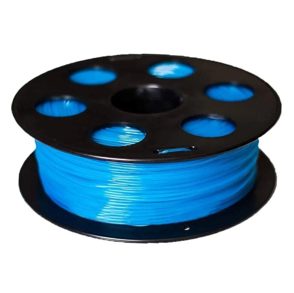 Катушка PETG пластика Bestfilament 1.75 мм 1 кг, светящийся голубой (st_petg_1kg_1.75_fl_blue)