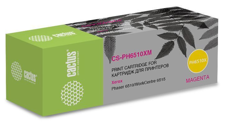 Тонер-картридж Cactus 106R03694 CS-PH6510XM пурпурный (4300стр.) для Xerox Phaser 6510/WC6515