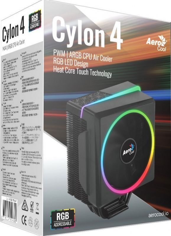 Кулер для процессора Aerocool CYLON 4 ARGB PWM 4P 145W