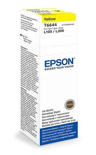 Чернила EPSON T6644 желтые [C13T66444A] (оригинальные, 70мл) 