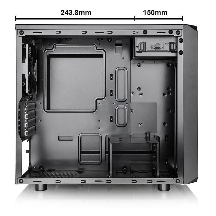 Корпус mATX THERMALTAKE Versa H15 [CA-1D4-00S1NN-00] (Micro-Tower, без БП, черный)