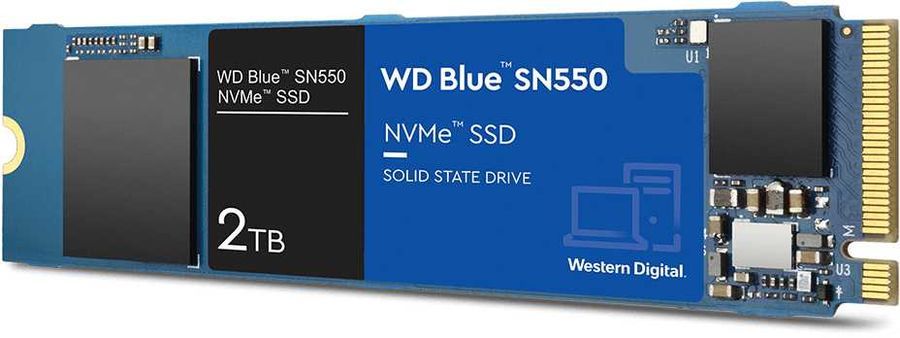 SSD накопитель  2ТБ WD Blue SN550 WDS200T2B0C, M.2 2280, PCI-E x4, NVMe