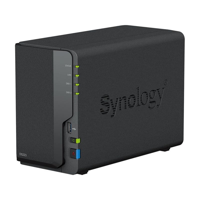 Сетевое хранилище Synology Original DS223, 2-bay, настольный 