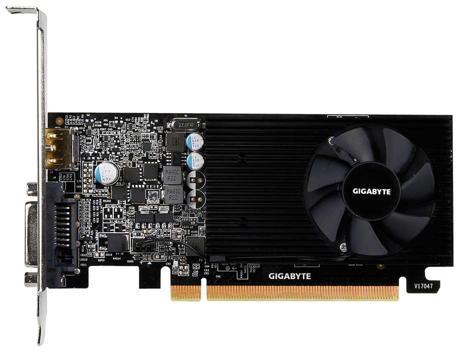 Видеокарта GIGABYTE nVidia GeForce GT 1030 GV-N1030D5-2GL, 2Гб