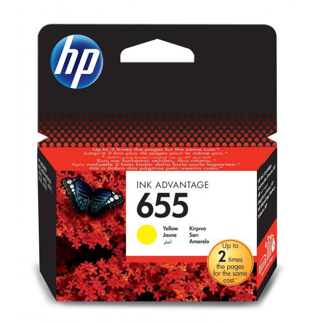 Картридж HP CZ112AE [655] желтый (оригинальный, 600 стр.) для DJ IA 3525/5525/4515/4525