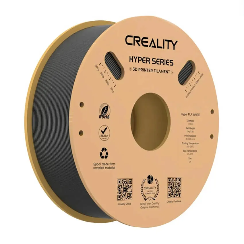 Катушка Hyper PLA-пластика Creality, черная, 1.75 мм, 1кг [3301010343]