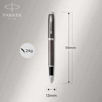 Ручка перьев. Parker IM Core F321 Dark Espresso CT F сталь.