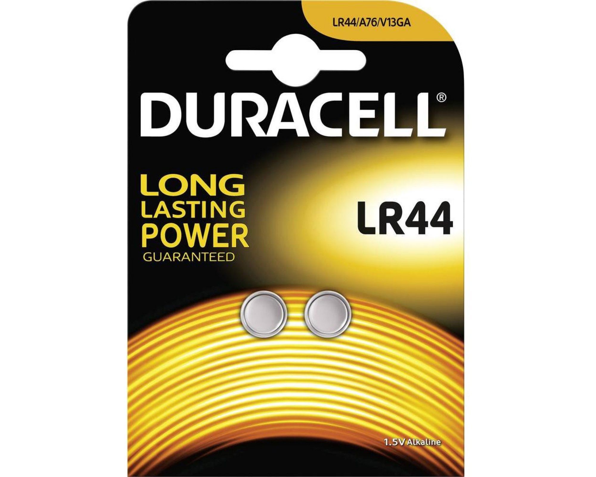 Батарейка алкалиновая Duracell LR44 A76 уп. 2шт [LR44-2BL]