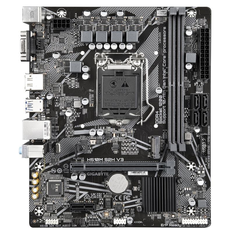 Материнская плата GIGABYTE H510M S2H V3, LGA 1200, Intel H470, mATX