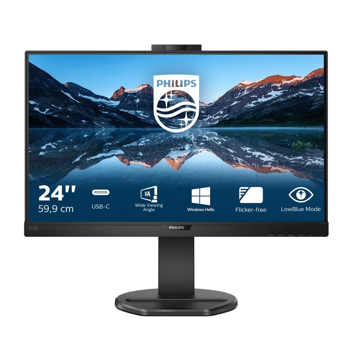 Монитор Philips 243B9H 23.8", черный [243B9H 00/01]