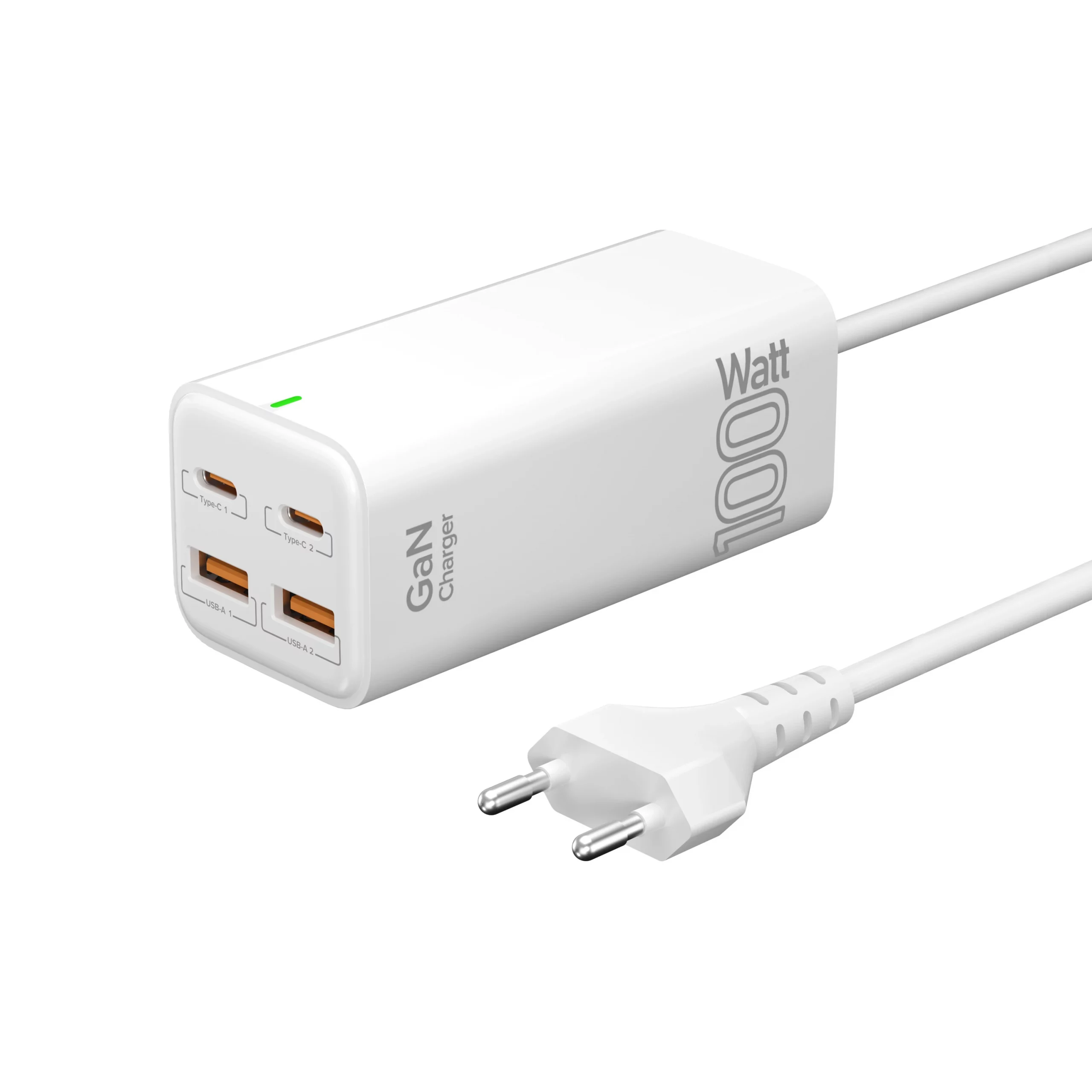 Сетевое зарядное устройство LYAMBDA SLT-100-Pro, 2xUSB-A + 2xUSB-C, 100Вт, 5A, белый